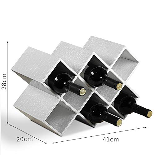 Yalych Countertop Shape Bamboo Wood Wine Rack - Wooden Countertop Cabinet Wine Holder Storage Stand Cellar, Table Top Wine Bottle Storage Slots f