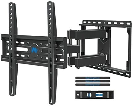 Mounting Dream TV Wall Bracket Mount for Most 26-65 Inch TVs, Max VESA 400x400mm, Tilt Swivel for TV Max 45kg, Full Motion Double Arms Fit OLED L