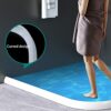 2M Curved Groove Shower Threshold Water Barrier, Wet Room Floor Barrier Dam,Shower Tray Sealing Strip,Bathroom Floor Seal Trim,Sink Bathtub Count