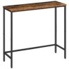 HOOBRO Console Table, Slim Console Table for Hallway, Industrial Compact Sofa Table, for Small Spaces, Entryway, Living Room, Rustic Brown EBF75X