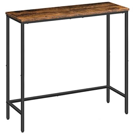 HOOBRO Console Table, Slim Console Table for Hallway, Industrial Compact Sofa Table, for Small Spaces, Entryway, Living Room, Rustic Brown EBF75X