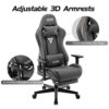 S*MAX Gaming Chair with Footrest Fabric Thicken Seat Ergonomic Gaming Chairs with 3D Armrest Breathable Fabric Headrest Lumbar Support Racing Sty
