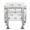 CHEWO Bath Stools,Wall-Mounted Drop-Leaf Stool Folding Shower Seat Anti-Slip Bath Bench with Leg Pe Waterproof Seat