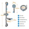 Shower System Set - Shower Head - PGFUNNY 5 Spray Modes High Pressure Shower Heads,Shower Pole,Shower Rail,Shower Hose 2m and Shower Head Holders