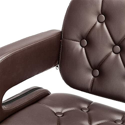 WALNUT 2pcs Adjustable High Type with Disk armrest Square Backrest Button Design Bar Stools Spa Tattoo Massage Salon Furniture