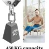 Xndryan Heavy Duty Swing Hangers, 360° Rotate Swivel Hammock Hooks with Screws, Stainless Steel Swing Hook for Ceiling Wooden Porch, Gym Yoga Sus