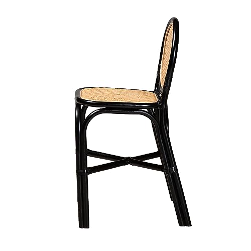 bali & pari Ayana Counter Stool, One Size, Natural Brown/Black