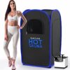 Runitude Portable Sauna Steam Tent | Full Size Home Personal Sauna Steam Detox Room | Infrared Touchscreen 1000W 2.6 Litre Generator | Including