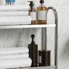 GloTika Over The Toilet Storage, 3-Tier Stainless Steel Bathroom Shelves, Freestanding Above Toilet Storage Shelf for Bathroom
