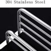 XHALERY Stainless Steel Towel Rack Bathroom Wall Mounted Storage Shelf with Double Towel Bar and Hook One-piece Thick Towel Rail 47.5CM (Size : 3