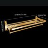 Towel Rack Aluminum Towel Bar Double Layer Towel Shelf Self Adhesive Bathroom Wall Mounted Rustproof Folding Towel Holder Towel Rail