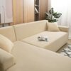 Topchances Sofa Cover L Shape - Soft Stretch Sectional Sofa Slipcovers 3 Seater + 3 Seater Couch Cover Furniture Protectors 2 Pillow Cases L Shap