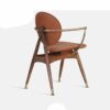LUKEO Simple Dining Chair Solid Wood Designer Hotel Chair Restaurant Relax Armchair Home Furniture