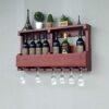 NEOCHY European Solid Wall Hanging Wine Rack, Wine Rack Rack Hanging Wall Hanging High Wine Glass Holder