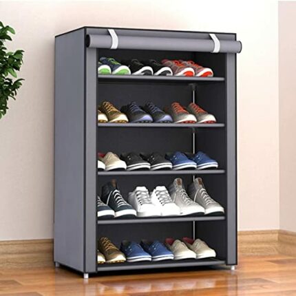 Hemore Shoe Storage Cabinet, Shoes Rack, Non-woven Fabric Shoes Organizer Cabinet with Dustproof Cover, Shoes Storage Shelf for Bedroom Dormitory