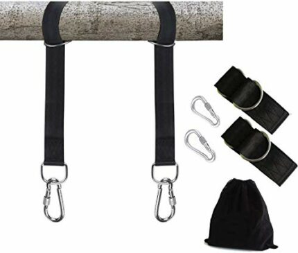 The Upgrade Welded Tree Swing Hanging Kit Holds 2100lbs, Easy & Fast Swing Hanger Installation to Tree- 2 Strap & Snap Carabiner Hook, Perfect fo