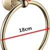 RAKUTE Gold Towel Ring Towel Rack, Bathroom Full Copper Towel Hanging, Bathroom Towel Holder Towel Bar Bathroom Ring