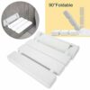 Wall Mount Shower Chair Stool, Aluminium Alloy Wall Mount Bath Stool Bench for Bathroom, 130Kg Load