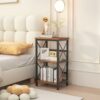 YMYNY Bookcase, 3 Tier Storage Rack, Plant Rack, Storage Microwave Shelf with Steel Frame, for Living Room, Kitchen, Office, Study Hall, Industri