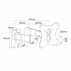 Maclean MC-502A TV Wall Mount Bracket LCD LED Plasma 3D 23-42'' up to 30kg max vesa 200x200 Silver