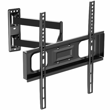 PUTORSEN TV Wall Bracket Mount Swivel and Tilt for Most 32-55 Inch LED, LCD, OLED and Plasma Flat Screen TVs up to VESA 400x400mm and 35 kg, Full