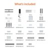 Amazon Basics Tilt TV Wall Mount With Horizontal Post-Installation Levelling For 32 Inch to 86 Inch TVs, Black