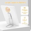 Travel Mirror Makeup Mirror with Lights with 360°Adjustable Stand, Lighted Vanity Mirror with Small Round 20X Magnifying Mirror, 1500mAh Battery,