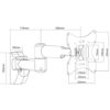 ProperAV Swing Arm TV Wall Bracket 23" 24" 28" 32" 37" 40" 42" 43" Tilt 20° VESA Max 200x200 Dual Pivot Black