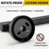 24 Inch Matte Black Towel Bar, Bathroom Towel Holder Kitchen Dish Cloths Hanger SUS304 Stainless Steel Bath Towel Hangers for Bathroom Wall(2 Pac