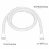 Shower Hose 1.5m - SAMODRA 10mm Large Bore Stainless Steel Shower Hose Replacement Leakproof & Anti-Kink, Chrome
