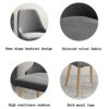 dining chair Kitchen Dining Room Furniture Chairs Kitchen Dining Chairs Set Of 4 Living Room Chairs with Metal Legs Velvet Seat and Backrests,Mod