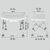 WANGZI Bathroom Folding Stool Pregnant Women And The Elderly Bath Stool Home Non-Slip Shower Room Toilet Bath Bench,White