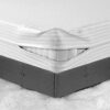 Anti-dust mite and Breathable White Strip Hotel Quality Zipped Mattress Cover for Hotels and Hospitals King Size 153x200cm