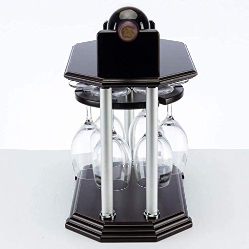 CZDYUF Countertop Wine Rack, Decorative Tabletop Wine Bottle Holder, Black, Friendly and Tasteless