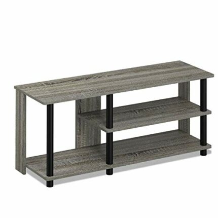 Furinno Turn-N-Tube 3-Tier Multi Storage Shoe Rack, French Oak Grey/Black
