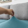 Rosnek Velvet Sofa Seat Cover,1 Seater Sofa Cushion Covers Non Slip Sofa Slipcovers with Elastic Bottom,Stretchy&Thicker&Soft Sofa Protectors fro