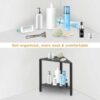 Gyykzz Metal Corner Shower Bench Stool, Waterproof Shower Bench for Inside Shower, Corner Shower Stool for Shaving Legs, Bathroom Shower Bench wi