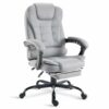 Centro Executive Office Chair With Footrest & Lumbar Support Ergonomic Recliner Computer Desk Chair Adjustable Back Rest Heavy Duty 360° Swive