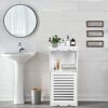 Column Bathroom Cabinet Tall Bathroom Cabinet Freestanding Bathroom Storage White Dresser, Narrow Storage Cabinet, Storage Cupboard Floor Standin