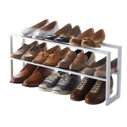 Yamazaki LINE EXTENDABLE SHOE RACK 2 TIER WH