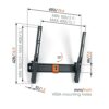 Vogel's TVM 1415 tilting TV wall bracket for 32-65 inch TVs, Max. 55 lbs (25kg), TV wall mount, Max. VESA 400x400, Universal compatibility