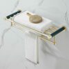 HIGOH Towel Racks,Bathroom Towel Rack Wall Mounted Towel Holder,Universal Light Nordic Bathroom Towel Rack,Solid Bathroom Hardware,With Single To