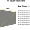 ELR Outdoor TV Cover 22 to 24 inches Screen Cover Resistant Water Protector Dust-Proof Cover for Outdoor Garden Pool TV Television Screens (22-24