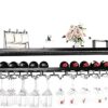 SUCHETA Hanging Wine Rack with Glass Holder and Shelf, Wine Racks, Hanging Wine Racks, Wine Glass Racks, Upside Down Home Bar, Wine Glass Racks,