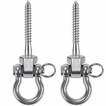 BeneLabel Swing Ceiling Mount Hammock Bolts, Swing Bolts Heavy Duty 2Pcs Antirust Stainless Steel 304 Screw Bracket Heavy Duty Swing Hanger 800KG