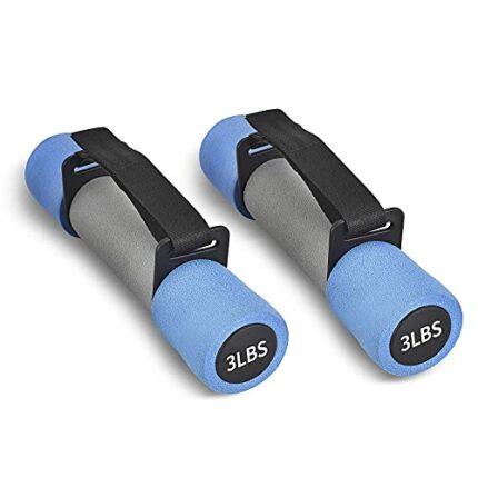 Cansena Dumbbells Hand Weight Set of 2, Exercise & Fitness Dumbbell with Anti-Slip Soft Grip & Hand Straps for Home Gym Equipment Workouts Weight