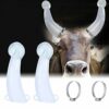 1Set Silicone Calf Horn Protector Bull Cow Horn Anti Fight Cover Goat Horn Cover Anti Fight Accessory for Farm Keeping