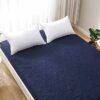 DuShow Double Mattress Protector,Waterproof Quilted Fitted Mattress Cover,Fitted Sheet Style Bed Cover,Extra Deep 40cm Water Resistant Mattress C