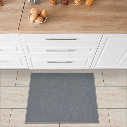 Ottomanson Heavy Duty All Season Stone Welcome Design Doormat, 67 cm x 90 cm, Black