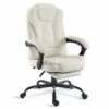 Centro Executive Office Chair With Footrest & Lumbar Support Ergonomic Recliner Computer Desk Chair Adjustable Back Rest Heavy Duty 360° Swive
